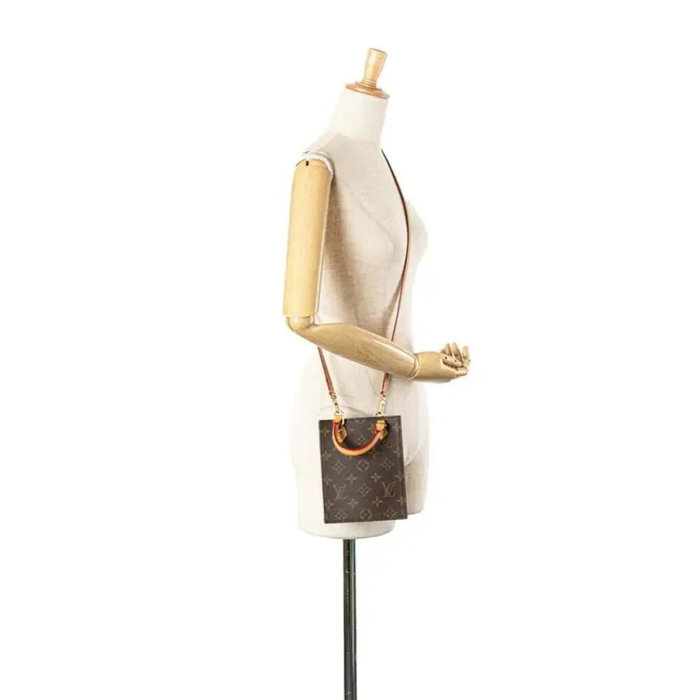 LOUIS VUITTON Authentic Brown Monogram Leather Shoulder Bag